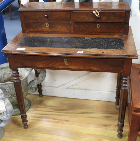 A Victorian mahogany desk W.80cm